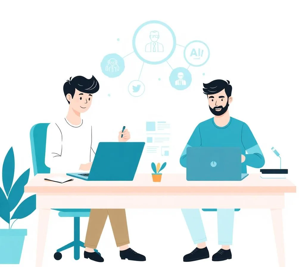 Designer and developer team collaborating